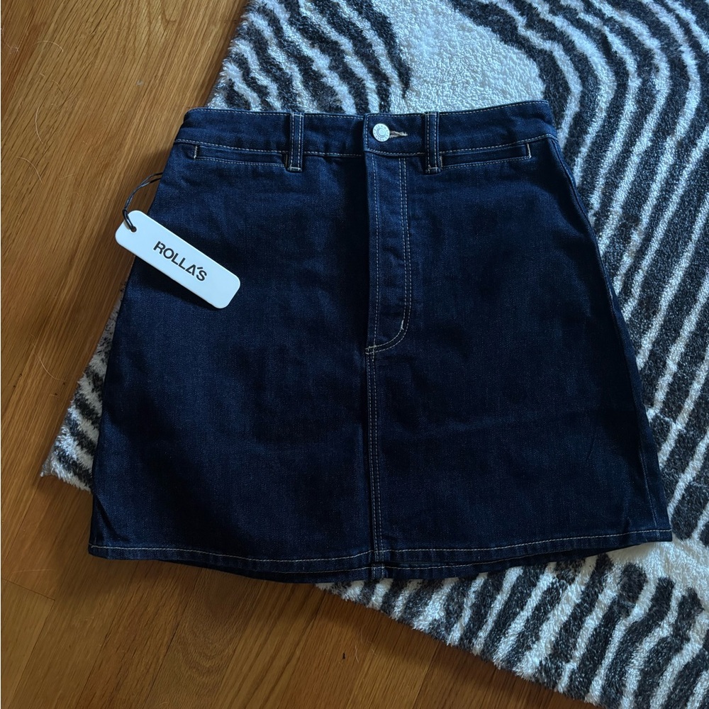 ROLLA'S Blue A-Line Mini Skirt Casual